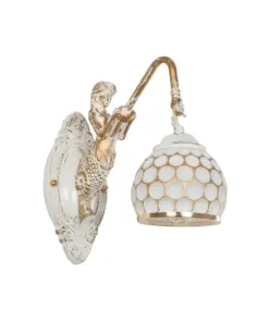 GLOBOSTAR® MERMAID 01317 Vintage Φωτιστικό Τοίχου - Απλίκα με Ντουί 1 x E27 AC 220-240V IP20 - Χρυσό - Μ16 x Π30 x Υ27cm