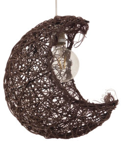 GLOBOSTAR® CRESCENT 01330 Vintage Κρεμαστό Φωτιστικό Οροφής με Ντουί 1 x E27 AC 220-240V IP20 - Καφέ - Μ30 x Π20 x Υ35cm