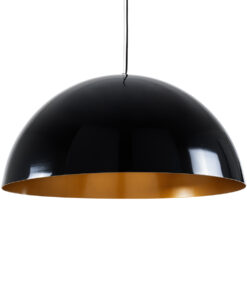 GLOBOSTAR® LUNE 01342 Μοντέρνο Κρεμαστό Φωτιστικό Οροφής με Ντουί 1 x E27 AC 220-240V IP20 - Μαύρο & Χρυσό - Μ60 x Π60 x Υ30cm