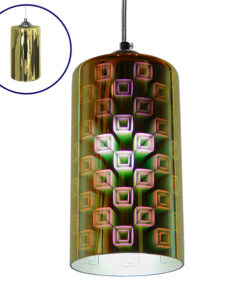 GLOBOSTAR® URANO 01352 Μοντέρνο Κρεμαστό Φωτιστικό Οροφής με Ντουί 1 x E27 AC 220-240V IP20 - Πολύχρωμο - Μ12 x Π12 x Υ22cm