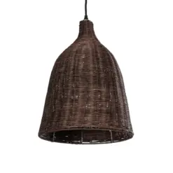 GLOBOSTAR® BAHAMAS 01367 Boho Κρεμαστό Φωτιστικό Οροφής με Ντουί 1 x E27 AC 220-240V IP20 - Καφέ - Μ30 x Π30 x Υ40cm