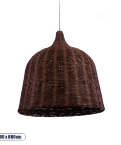 GLOBOSTAR® BAHAMAS 01369 Boho Κρεμαστό Φωτιστικό Οροφής με Ντουί 1 x E27 AC 220-240V IP20 - Καφέ - Μ60 x Π60 x Υ60cm
