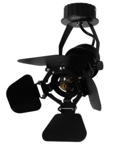 GLOBOSTAR® BROADWAY 01371 Vintage Φωτιστικό Οροφής με Ντουί 1 x E27 AC 220-240V IP20 - Μαύρο - Μ20 x Π20 x Υ27.5cm
