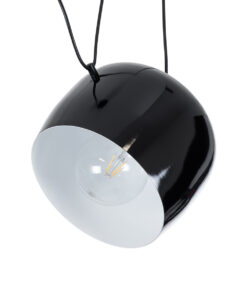GLOBOSTAR® JASPER 01373 Μοντέρνο Κρεμαστό Φωτιστικό Οροφής με Ντουί 1 x E27 AC 220-240V IP20 - Μαύρο & Λευκό - Μ26.5 x Π26.5 x Υ20.5cm