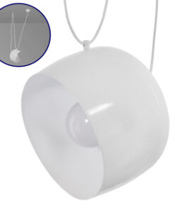 GLOBOSTAR® JASPER 01374 Μοντέρνο Κρεμαστό Φωτιστικό Οροφής με Ντουί 1 x E27 AC 220-240V IP20 - Λευκό - Μ25 x Π25 x Υ22cm