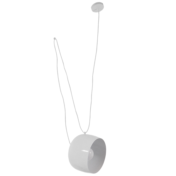 GLOBOSTAR® JASPER 01374 Μοντέρνο Κρεμαστό Φωτιστικό Οροφής με Ντουί 1 x E27 AC 220-240V IP20 - Λευκό - Μ25 x Π25 x Υ22cm - Image 2