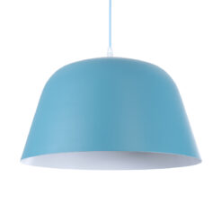 GLOBOSTAR® UPVALE 01286 Μοντέρνο Κρεμαστό Φωτιστικό Οροφής με Ντουί 1 x E27 AC 220-240V IP20 - Γαλάζιο & Λευκό - Μ40 x Π40 x Υ24cm