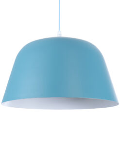 GLOBOSTAR® UPVALE 01286 Μοντέρνο Κρεμαστό Φωτιστικό Οροφής με Ντουί 1 x E27 AC 220-240V IP20 - Γαλάζιο & Λευκό - Μ40 x Π40 x Υ24cm