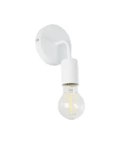 GLOBOSTAR® DON 01397 Vintage Φωτιστικό Τοίχου - Απλίκα με Ντουί 1 x E27 AC 220-240V IP20 - Λευκό - Μ10 x Π7 x Υ16cm