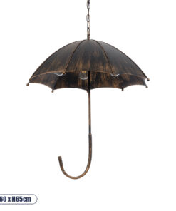 GLOBOSTAR® UMBRELLA 01406 Vintage Κρεμαστό Φωτιστικό Οροφής με Ντουί 5 x E27 AC 220-240V IP20 - Χάλκινο - Μ60 x Π60 x Y65cm