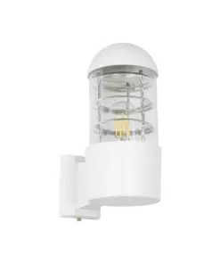 GLOBOSTAR® NEWI 01418 Μοντέρνο Φωτιστικό Τοίχου - Απλίκα με Ντουί 1 x E27 AC 220-240V IP20 - Λευκό - Μ11 x Π17 x Υ25cm