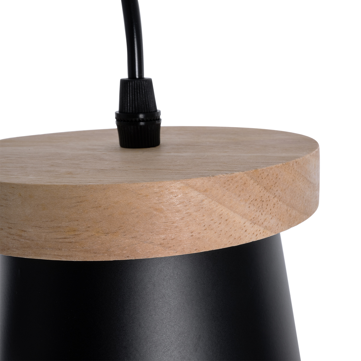 GLOBOSTAR® LANA 01425 Μοντέρνο Κρεμαστό Φωτιστικό Οροφής με Ντουί 3 x E27 AC 220-240V IP20 - Μαύρο & Καφέ - Μ60 x Π13 x Υ18cm - Image 8