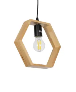 GLOBOSTAR® ELISE 01429 Μοντέρνο Κρεμαστό Φωτιστικό Οροφής με Ντουί 1 x E27 AC 220-240V IP20 - Μπεζ & Μαύρο - Μ26 x Π8 x Υ25cm