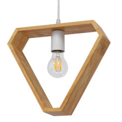 GLOBOSTAR® ELISE 01430 Μοντέρνο Κρεμαστό Φωτιστικό Οροφής με Ντουί 1 x E27 AC 220-240V IP20 - Μπεζ & Λευκό - Μ29 x Π8 x Υ28cm