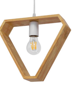 GLOBOSTAR® ELISE 01430 Μοντέρνο Κρεμαστό Φωτιστικό Οροφής με Ντουί 1 x E27 AC 220-240V IP20 - Μπεζ & Λευκό - Μ29 x Π8 x Υ28cm