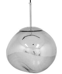 GLOBOSTAR® DIXAR 01464 Μοντέρνο Κρεμαστό Φωτιστικό Οροφής με Ντουί 1 x E27 AC 220-240V IP20 -Ασημί - Μ36 x Π36 x Υ45cm