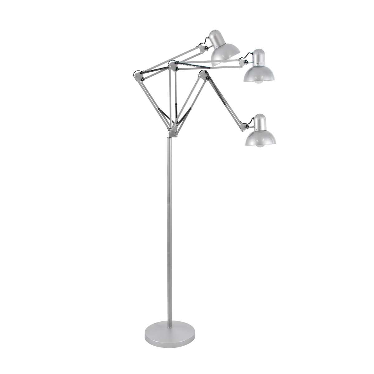 GLOBOSTAR® AUDREY 01469 Vintage Επιδαπέδιο Φωτιστικό με Ντουί 1 x E27 AC 220-240V IP20 - Ασημί - Μ15 x Π15 x Υ190cm - Image 4