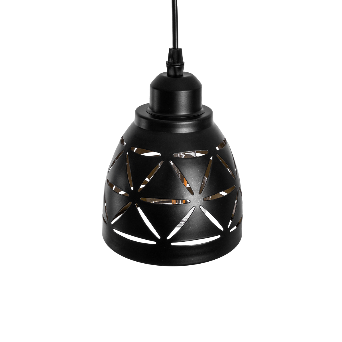 GLOBOSTAR® COOLIE 01475 Μοντέρνο Κρεμαστό Φωτιστικό Οροφής με Ντουί 1 x E27 AC 220-240V IP20 - Μαύρο & Χρυσό - Μ13 x Π13 x Υ14cm - Image 7