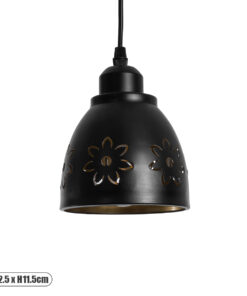 GLOBOSTAR® COOLIE 01479 Μοντέρνο Κρεμαστό Φωτιστικό Οροφής με Ντουί 1 x E27 AC 220-240V IP20 - Μαύρο & Χρυσό - Μ12.5 x Π12.5 x Υ11.5cm