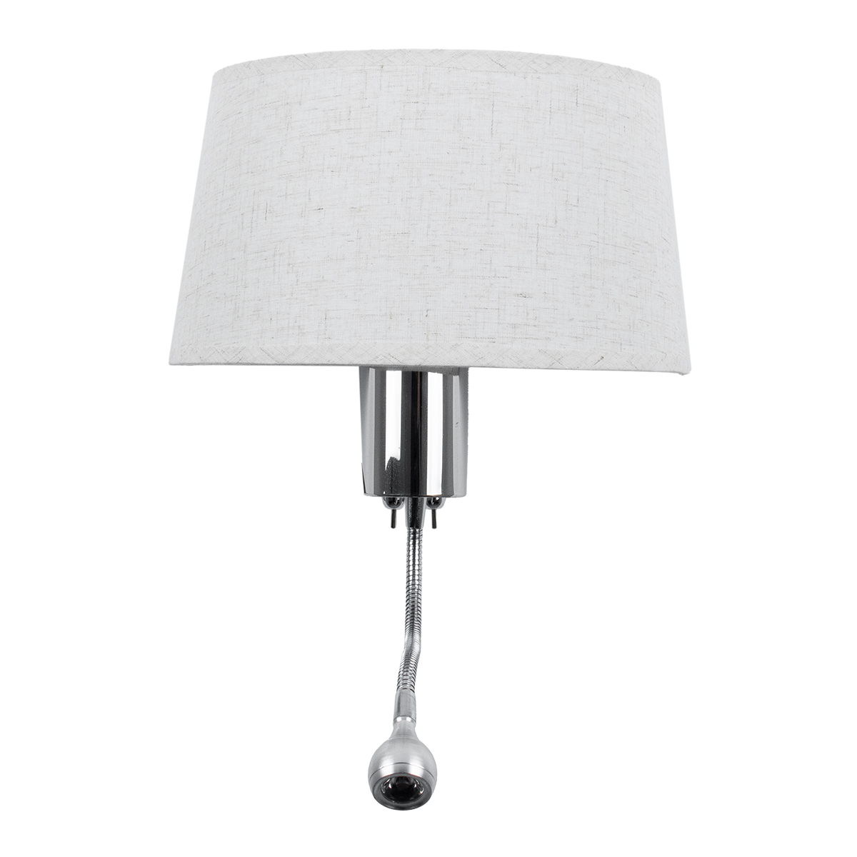 GLOBOSTAR® ELEGANT 01493 Μοντέρνο Φωτιστικό Τοίχου - Απλίκα Ξενοδοχείου Reading Light με Ντουί 1 x E27 LED 3W 360lm 36° AC 220-240V IP20 Θερμό Λευκό 2700K - Bridgelux COB Chip - Ασημί & Λευκό - Μ26 x Π16.5 x Υ33cm - 2 Χρόνια Εγγύηση - Image 5