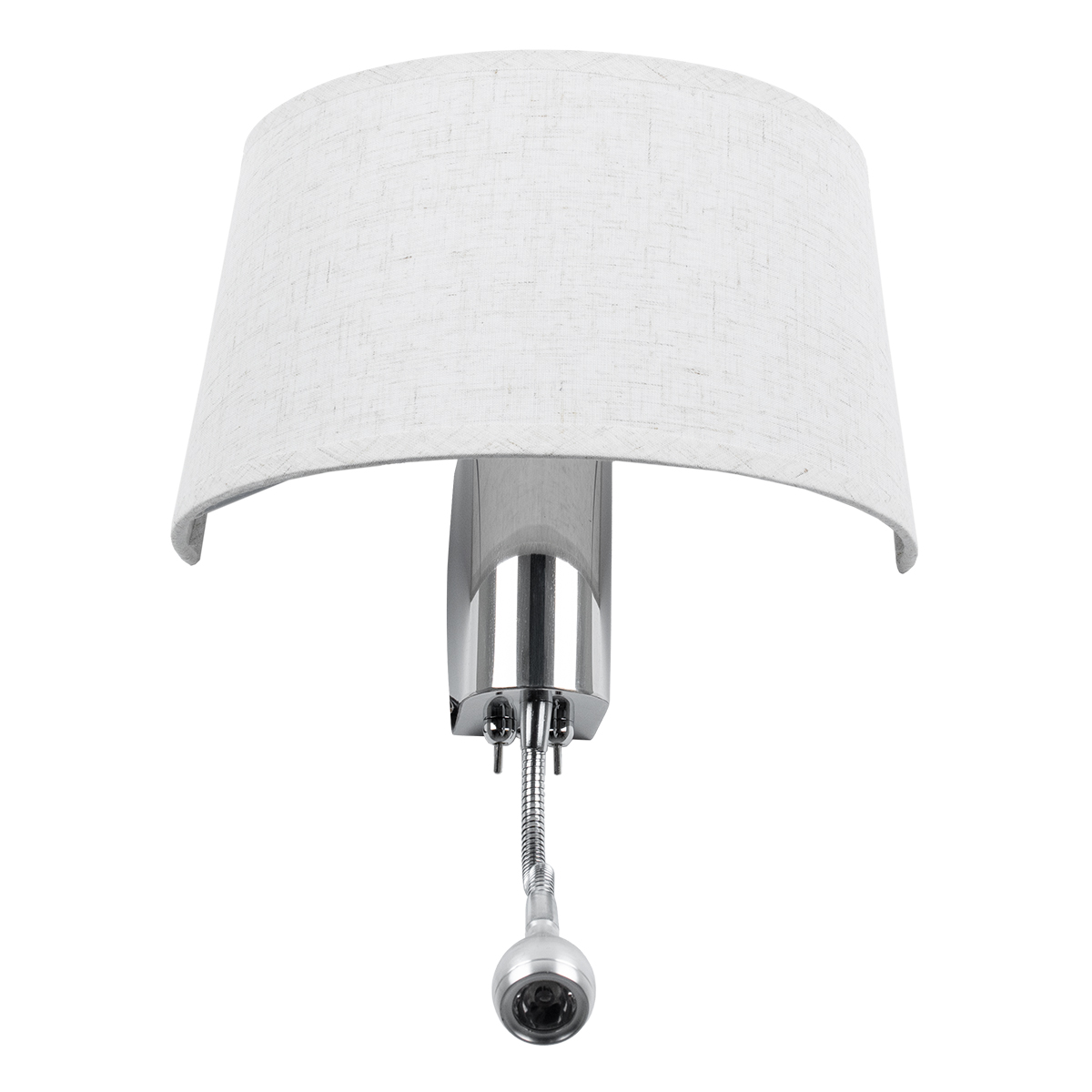 GLOBOSTAR® ELEGANT 01493 Μοντέρνο Φωτιστικό Τοίχου - Απλίκα Ξενοδοχείου Reading Light με Ντουί 1 x E27 LED 3W 360lm 36° AC 220-240V IP20 Θερμό Λευκό 2700K - Bridgelux COB Chip - Ασημί & Λευκό - Μ26 x Π16.5 x Υ33cm - 2 Χρόνια Εγγύηση - Image 6
