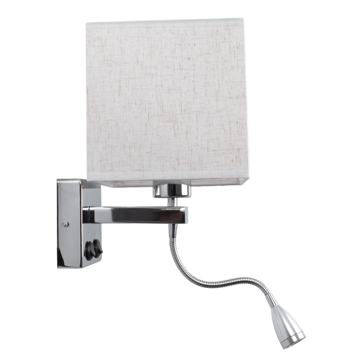 GLOBOSTAR® ELEGANT 01495 Μοντέρνο Φωτιστικό Τοίχου - Απλίκα Ξενοδοχείου Reading Light με Ντουί 1 x E27 LED 3W 360lm 36° AC 220-240V IP20 Θερμό Λευκό 2700K - Bridgelux COB Chip - Χρώμιο & Λευκό - Μ17 x Π21 x Υ43cm - 2 Χρόνια Εγγύηση - Image 4