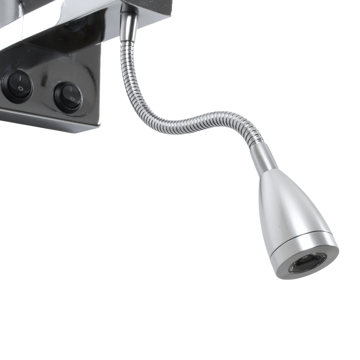 GLOBOSTAR® ELEGANT 01495 Μοντέρνο Φωτιστικό Τοίχου - Απλίκα Ξενοδοχείου Reading Light με Ντουί 1 x E27 LED 3W 360lm 36° AC 220-240V IP20 Θερμό Λευκό 2700K - Bridgelux COB Chip - Χρώμιο & Λευκό - Μ17 x Π21 x Υ43cm - 2 Χρόνια Εγγύηση - Image 9