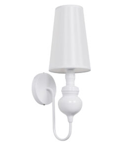 GLOBOSTAR® LAURA 01499 Μοντέρνο Φωτιστικό Τοίχου - Απλίκα με Ντουί 1 x E27 AC 220-240V IP20 - Λευκό - Μ21 x Π15 x Y48cm