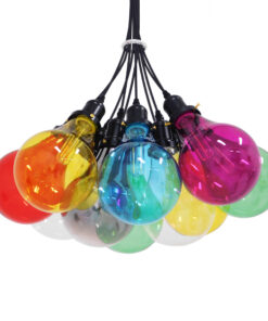 GLOBOSTAR® PARTY 01509 Μοντέρνο Κρεμαστό Φωτιστικό Οροφής με Ντουί 10 x E27 AC 220-240V IP20 - Πολύχρωμο - Μ59 x Π59 x Υ30cm