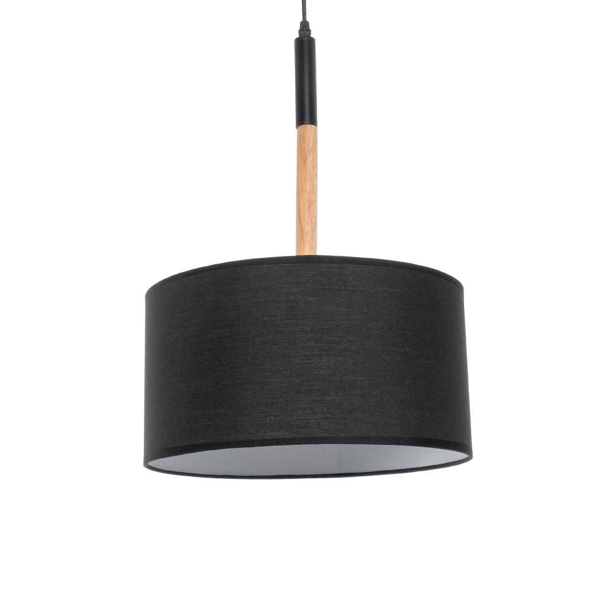 GLOBOSTAR® BRONX 01517 Μοντέρνο Κρεμαστό Φωτιστικό Οροφής με Ντουί 1 x E27 AC 220-240V IP20 - Μαύρο & Μπεζ - Μ35 x Π35 x Υ50cm - Image 2