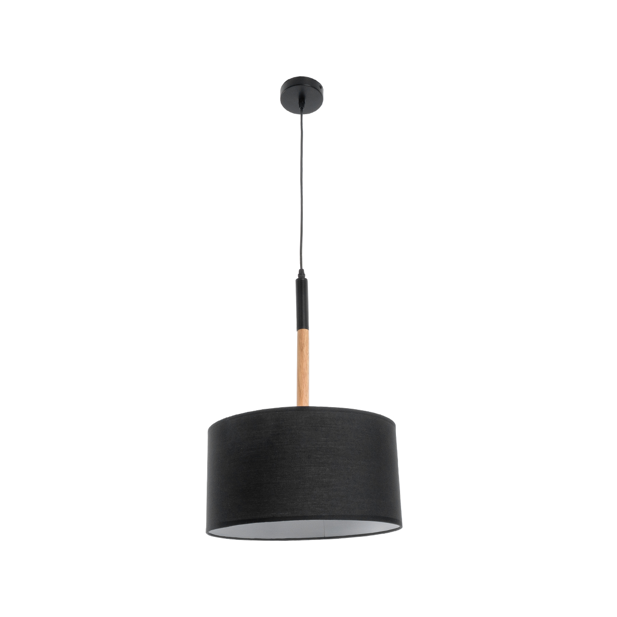 GLOBOSTAR® BRONX 01517 Μοντέρνο Κρεμαστό Φωτιστικό Οροφής με Ντουί 1 x E27 AC 220-240V IP20 - Μαύρο & Μπεζ - Μ35 x Π35 x Υ50cm - Image 5