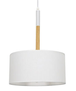 GLOBOSTAR® BRONX 01518 Μοντέρνο Κρεμαστό Φωτιστικό Οροφής με Ντουί 1 x E27 AC 220-240V IP20 - Λευκό - Μ35 x Π35 x Υ50cm