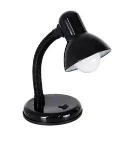GLOBOSTAR® STUDENT 01530 Μοντέρνο Επιτραπέζιο Φωτιστικό Πορτατίφ με Ντουί 1 x E27 AC 220-240V IP20 - Μαύρο - Μ12 x Π12 x Υ32cm
