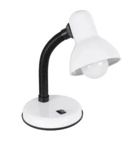 GLOBOSTAR® STUDENT 01531 Μοντέρνο Επιτραπέζιο Φωτιστικό Πορτατίφ με Ντουί 1 x E27 AC 220-240V IP20 - Λευκό & Μαύρο - Μ12 x Π12 x Υ32cm