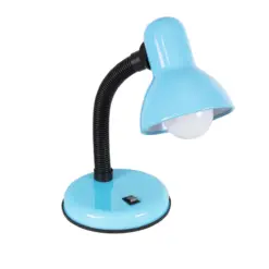 GLOBOSTAR® STUDENT 01532 Μοντέρνο Επιτραπέζιο Φωτιστικό Πορτατίφ με Ντουί 1 x E27 AC 220-240V IP20 - Γαλάζιο & Μαύρο - Μ12 x Π12 x Υ32cm