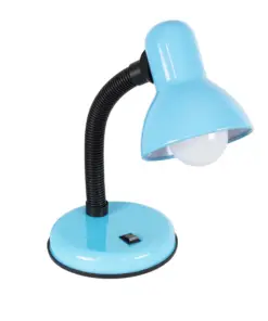 GLOBOSTAR® STUDENT 01532 Μοντέρνο Επιτραπέζιο Φωτιστικό Πορτατίφ με Ντουί 1 x E27 AC 220-240V IP20 - Γαλάζιο & Μαύρο - Μ12 x Π12 x Υ32cm