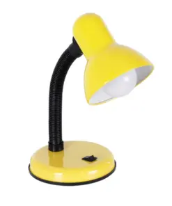 GLOBOSTAR® STUDENT 01536 Μοντέρνο Επιτραπέζιο Φωτιστικό Πορτατίφ με Ντουί 1 x E27 AC 220-240V IP20 - Κίτρινο & Μαύρο - Μ12 x Π12 x Υ32cm