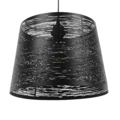 GLOBOSTAR® ACCADEMIA 01556 Μοντέρνο Κρεμαστό Φωτιστικό Οροφής με Ντουί 1 x E27 AC 220-240V IP20 - Μαύρο - Μ35 x Π35 x Υ25cm