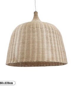 GLOBOSTAR® BAHAMAS 01570 Boho Κρεμαστό Φωτιστικό Οροφής με Ντουί 1 x E27 AC 220-240V IP20 - Μπεζ - Μ90 x Π90 x Y70cm