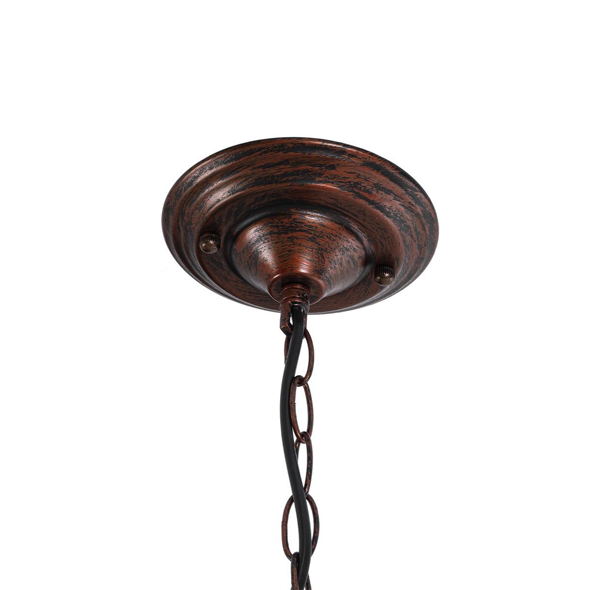 GLOBOSTAR® HARROW 01572 Vintage Κρεμαστό Φωτιστικό Οροφής με Ντουί 1 x E27 AC 220-240V IP20 - Χάλκινο - Μ33 x Π33 x Υ26cm - Image 11