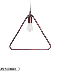 GLOBOSTAR® DELTA 01581 Μοντέρνο Κρεμαστό Φωτιστικό Οροφής με Ντουί 1 x E27 AC 220-240V IP20 - Χάλκινο - Μ37 x Π4 x Υ33cm
