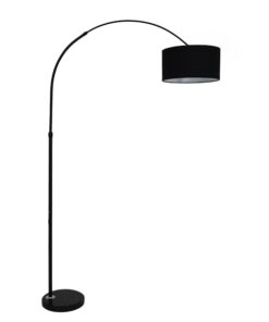 GLOBOSTAR® IMPERIAL 01587 Μοντέρνο Επιδαπέδιο Φωτιστικό με Ντουί 1 x E27 AC 220-240V IP20 - Μαύρο - Μ100 x Π34 x Υ187cm