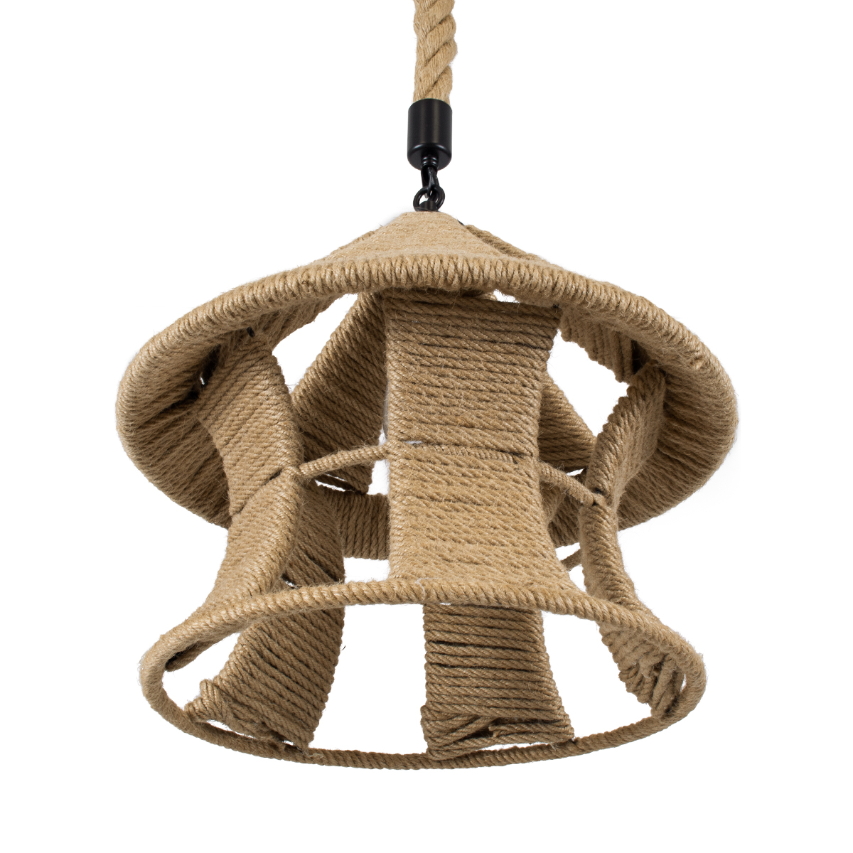 GLOBOSTAR® SOLITARIO 01606 Boho Κρεμαστό Φωτιστικό Οροφής με Ντουί 1 x E27 AC 220-240V IP20 - Μπεζ - Μ36 x Π36 x Y30cm - Image 6
