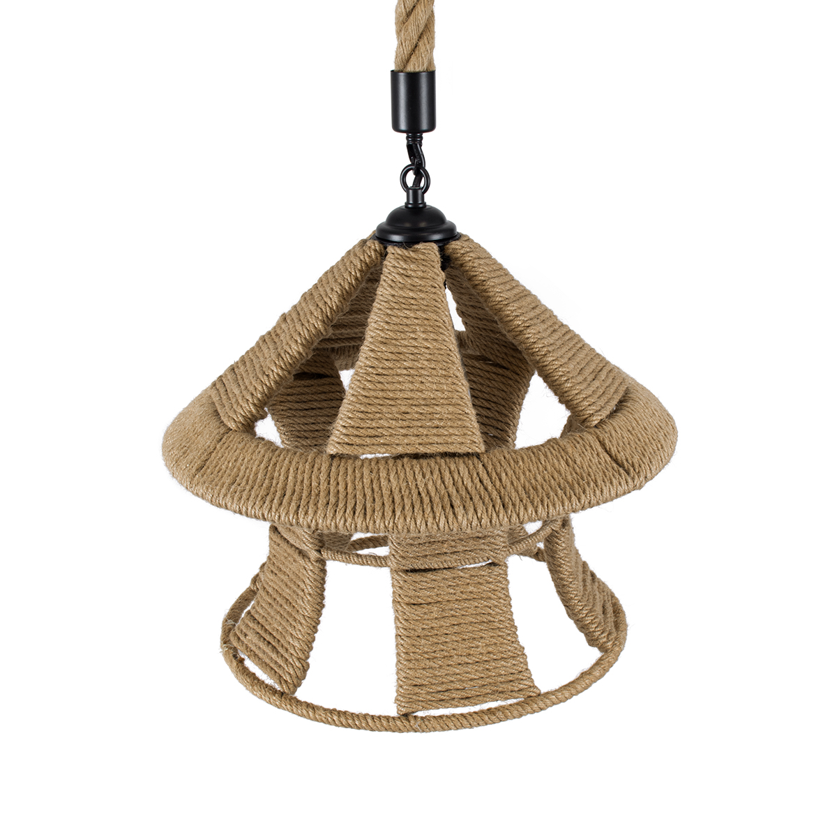 GLOBOSTAR® SOLITARIO 01606 Boho Κρεμαστό Φωτιστικό Οροφής με Ντουί 1 x E27 AC 220-240V IP20 - Μπεζ - Μ36 x Π36 x Y30cm - Image 7