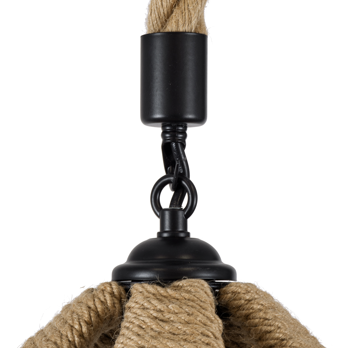 GLOBOSTAR® SOLITARIO 01606 Boho Κρεμαστό Φωτιστικό Οροφής με Ντουί 1 x E27 AC 220-240V IP20 - Μπεζ - Μ36 x Π36 x Y30cm - Image 9