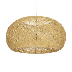 GLOBOSTAR® FIJI INCASS 01628 Vintage Κρεμαστό Φωτιστικό Οροφής με Ντουί 5 x E27 AC 220-240V IP20 - Μπεζ - Μ60 x Π60 x Υ29cm