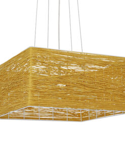 GLOBOSTAR® INCASS 01629 Vintage Κρεμαστό Φωτιστικό Οροφής με Ντουί 5 x E27 AC 220-240V IP20 - Μπεζ - Μ40 x Π40 x Υ22.5cm