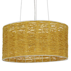 GLOBOSTAR® INCASS 01630 Vintage Κρεμαστό Φωτιστικό Οροφής με Ντουί 3 x E27 AC 220-240V IP20 - Μπεζ - Μ40 x Π40 x Υ22cm