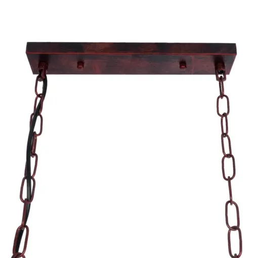 GLOBOSTAR® NEST 01645 Vintage Κρεμαστό Φωτιστικό Οροφής με Ντουί 2 x E27 AC 220-240V IP20 - Χάλκινο & Πράσινο - Μ76 x Π36 x Y37cm - Image 11