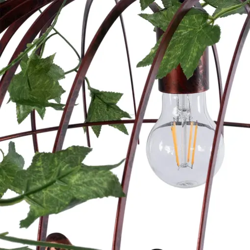 GLOBOSTAR® NEST 01645 Vintage Κρεμαστό Φωτιστικό Οροφής με Ντουί 2 x E27 AC 220-240V IP20 - Χάλκινο & Πράσινο - Μ76 x Π36 x Y37cm - Image 10
